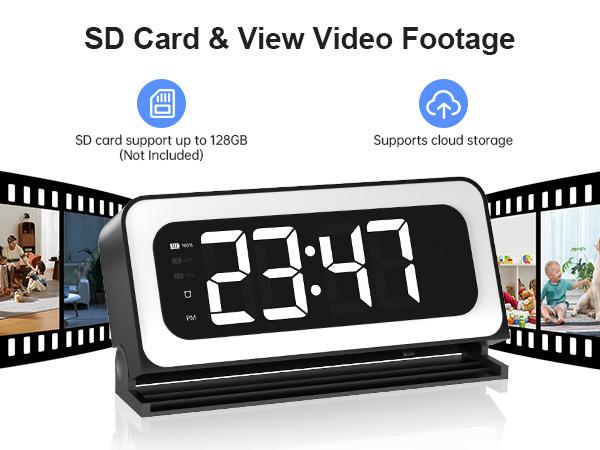 Smart Digital Clock Camera with Dual Band WiFi (5GHz & 2.4GHz) | Home Security & Real-Time Monitoring System Smart Digital Clock Camera with Dual Band WiFi (5GHz & 2.4GHz) | Home Security & Real-Time Monitoring System