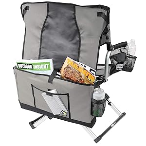 side storage pockets and beverage holder