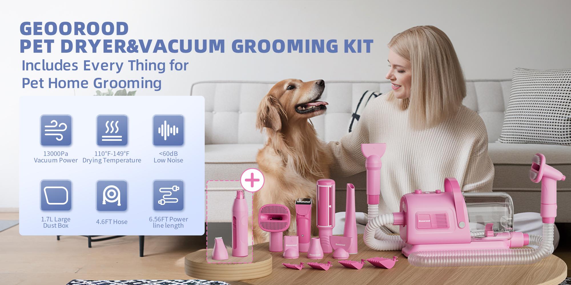 【Geoorood】 Geoorood Dog Grooming All-in-One Kit with Vacuum Brush 2.5L Large Pog, Stainless Steel Blades Lightweight Design 13KPa Suction Force Portable Cleaning Set #Summervibes #petlovers 【Geoorood】 Geoorood Dog Grooming All-in-One Kit with Vacuum Brush 2.5L Large Pog, Stainless Steel Blades Lightweight Design 13KPa Suction Force Portable Cleaning Set #Summervibes #petlovers