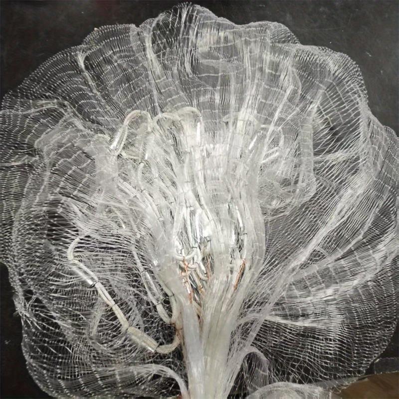 Fishing Cast Net AH2333581 Durable Monofilament White PVC Fishnet with Large Net Pocket for Freshwater Saltwater Fish Shrimp Minnow Bait Easy Setup Strong Design for Anglers Fishermen Teachers Father's Day Gift