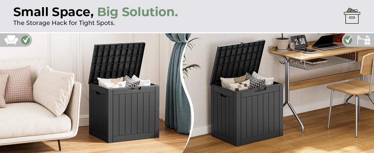 Outdoor Storage Box Weatherproof,  Resin Lockable Outdoor Storage for Secure Package Deliveries and Indoor Storage.Summervibes
