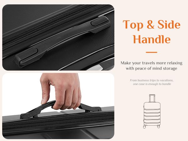 Travel Luggage, 20"/24"/28" Hardshell ABS Suitcase with Double Spinner Wheels, Lightweight Expandable Rolling Luggage with TSA Lock, Hardshell Abs Luggage