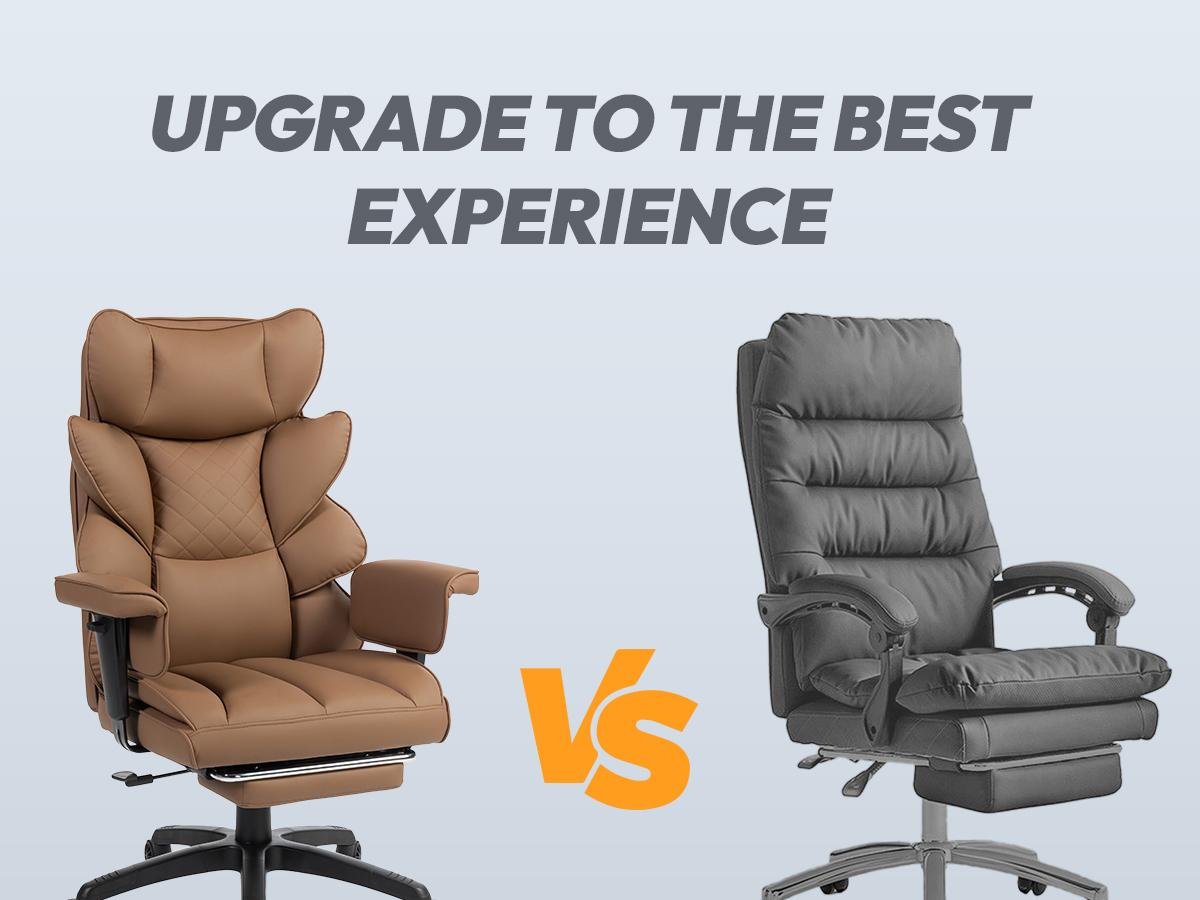 Summervibes Dowinx Ergonomic Office Chair - Big & Tall Executive Desk Chair with Pocket Spring Lumbar Support, High-Back Adjustable Gaming Chair, Removable Footrest & 3D Armrests