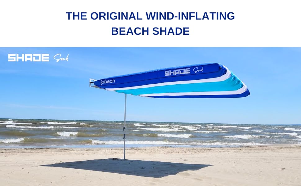 ShadeSock Beach Shade Flying on the beach