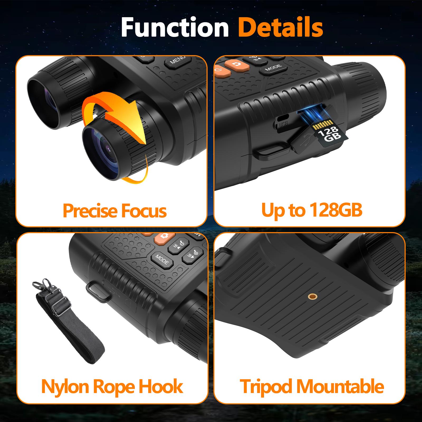 Night Vision Goggles-Night Vision Binoculars,2000 mAh Battery,7 Levels Infrared,6X Digital Zoom,Father's Day Gift,Unique Gifts for Man(Wildlife Observation,Hunting,Camping),summerwins summerwins