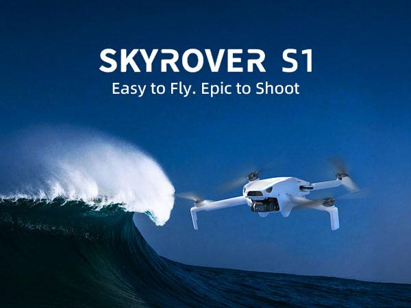 【Father's Day Gift】Skyrover S1 Mini Drone with Camera 4K/60fps Video, 3-Axis Gimbal Stabilization, 40-Min Flight Time, Under 249g, Auto Track, S1-1