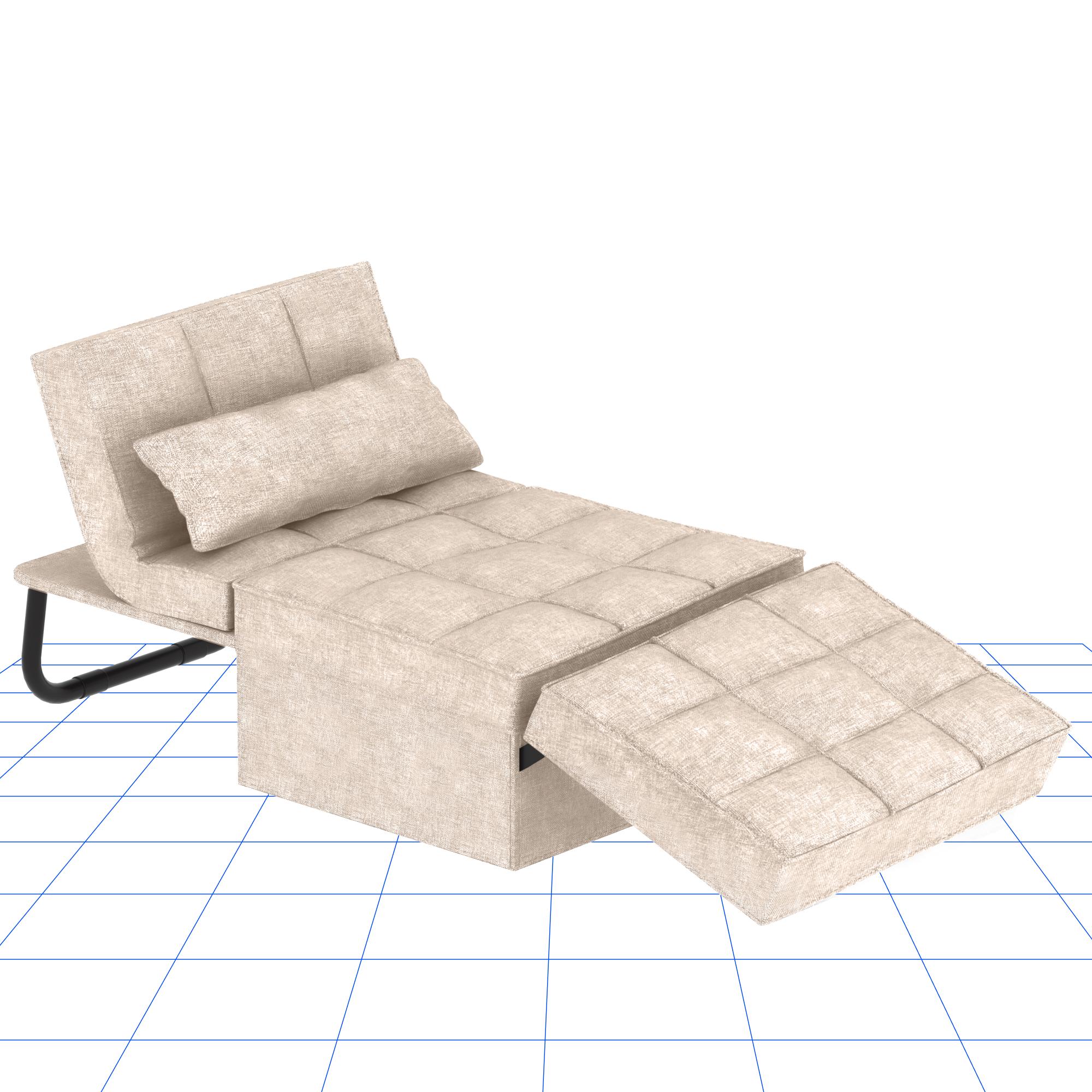 FLEXISPOT Convertible Sleeper Chair Sofa Bed - 5-Level Adjustable Backrest Multi-Function Upholstered Ottoman Futon, Adjustable Upholstered Couch, Furniture for Living Room (Grey, Beds Compatible) FLEXISPOT Convertible Sleeper Chair Sofa Bed - 5-Level Adjustable Backrest Multi-Function Upholstered Ottoman Futon, Adjustable Upholstered Couch, Furniture for Living Room (Grey, Beds Compatible)
