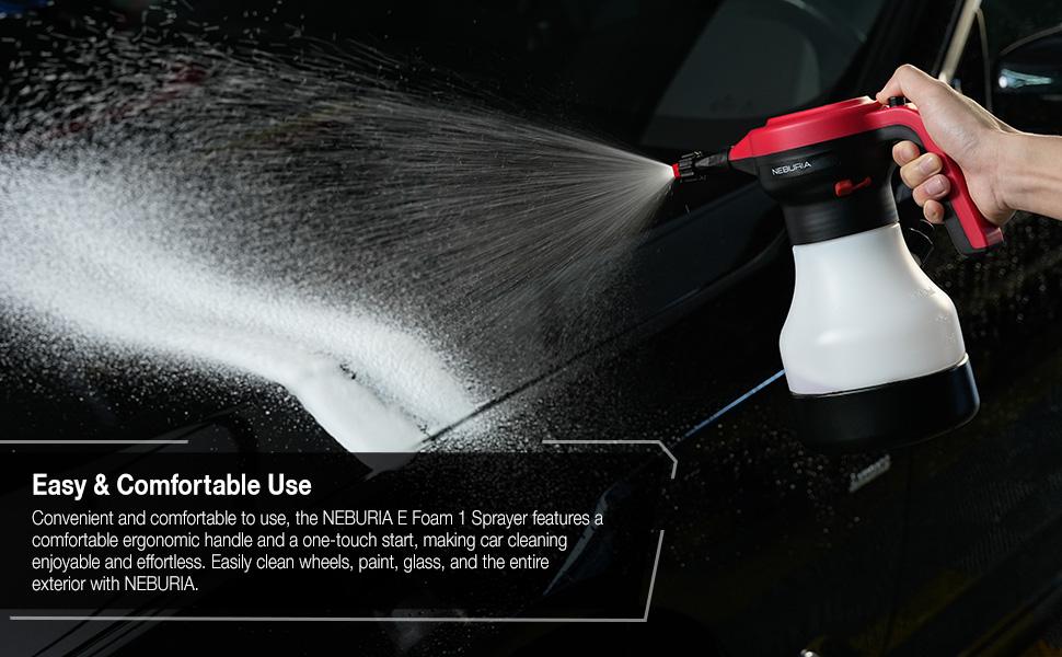 【FathersDayGift】NEBURIA Electric Foam Sprayer,Rechargeable High Pressure Foam Cannon for Car Wash,Auto Detailing,Home,Industrial Cleaning，Smart Pressure Control Core,Ergonomic Handle,Portable Cordless Cleaner for Kitchen,Windows,Bathroom