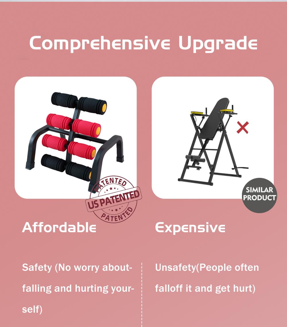 Magic BB Mini inversion Table,Glutes Trainer Machine, Waist & Back Exercise machine  for Lower Back, Strength Training Inversion Machine for RelaxationFoam Rollers Summervibes summerwins