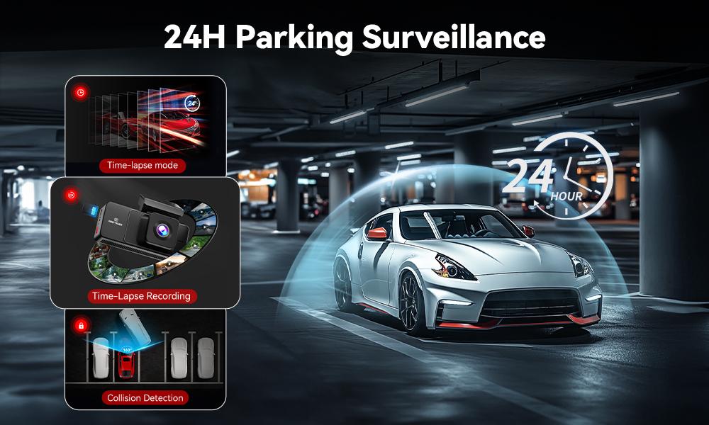 【FathersDayGift】REDTIGER A3 3 Channel WiFi Dash Cam Front and Rear Inside with 32G SD Card( No SD Card Option In A Better Deal ), 2.5K+1080P+1080P Car Dash Camera for CarsFront and Rear, G-Sensor, 24H Parking Mode, Car rvibe, Car VLOG