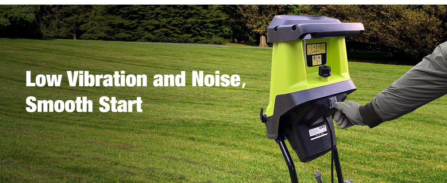 15-Amp Wood Chipper & Shredder, with 1.8" Feed Hopper, 45L Collection Bag, for Yard Waste, Branches, and Leaves.