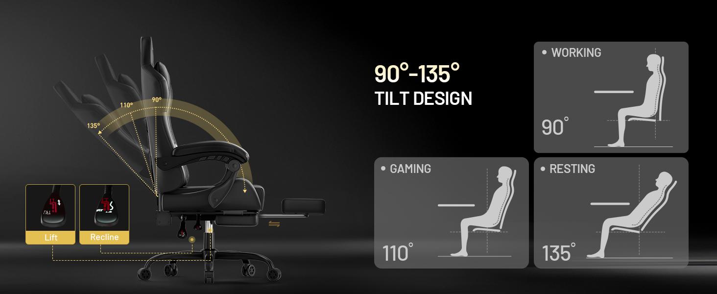 Ecofurnix Gaming Chair, Ergonomic Computer Office Chair with Lumbar Support Footrest Headrest, Height & Backrest Angle Video Gamer Chair, PU Leather, 360° Swivel use massage desk chair executive high back executive office chair Mesh Reclining ar duty sum Ecofurnix Gaming Chair, Ergonomic Computer Office Chair with Lumbar Support Footrest Headrest, Height & Backrest Angle Video Gamer Chair, PU Leather, 360° Swivel use massage desk chair executive high back executive office chair Mesh Reclining ar duty sum