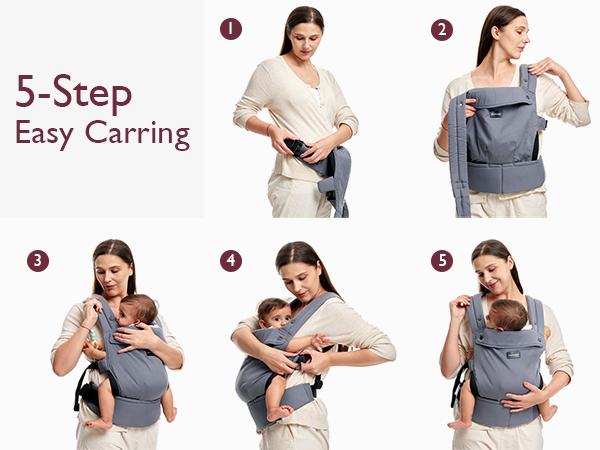 Momcozy Baby Carrier - Ergonomic, Cozy and Lightweight Carrier for 7-44lbs, Effortless to Put On, Ideal for Hands-Free Parenting, Enhanced Lumbar Support, Purehug for Infant to Toddler Momcozy Baby Carrier - Ergonomic, Cozy and Lightweight Carrier for 7-44lbs, Effortless to Put On, Ideal for Hands-Free Parenting, Enhanced Lumbar Support, Purehug for Infant to Toddler