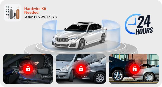 REDTIGER F17 4K 3-Channel Dash Cam with 5GHz WiFi GPS, 64GB Card, 2160P+1080P+1080P Cameras, IR Night Vision, Parking Mode, Car rvibes, Car VLOG, Summervibes