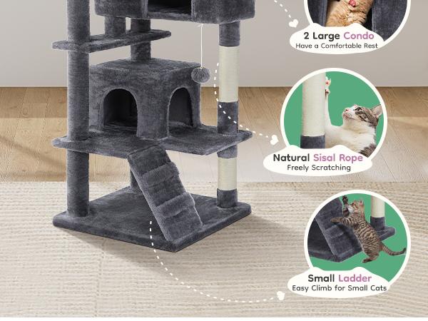 【New Size】 Cat Climbing Shelf, Post Cascading Cat Climbing Shelf, Indoor Playhouse, Cozy Nest, Durable, Space-Saving Design, Gift for Pet Owners 【New Size】 Cat Climbing Shelf, Post Cascading Cat Climbing Shelf, Indoor Playhouse, Cozy Nest, Durable, Space-Saving Design, Gift for Pet Owners