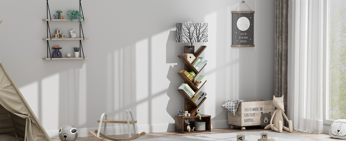 shelf with lamp