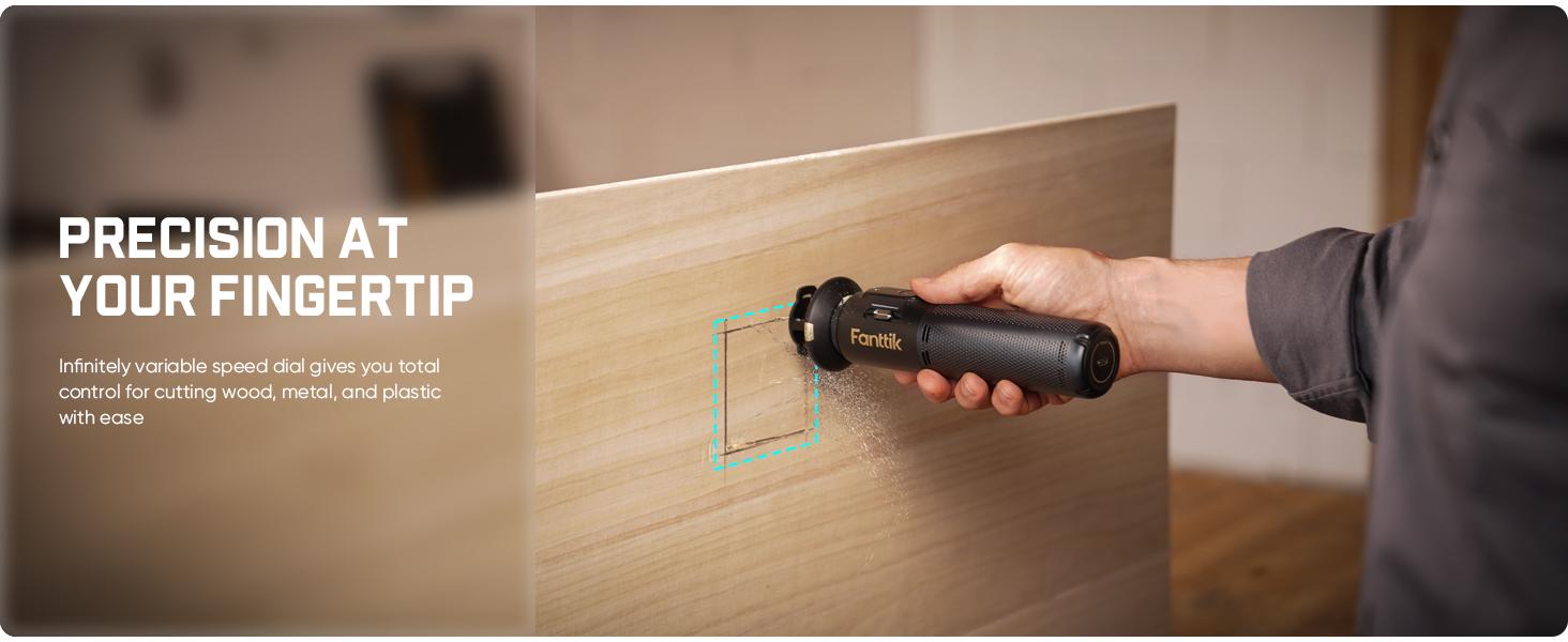 【FathersDayGift】Fanttik R11 Pro Brushless Cordless Mini Reciprocating Saw, 0–2200 SPM Variable Speed, Type-C Fast Charging, Tool-Free Blade Change, 5-Blade Kit for Wood, Metal & PVC