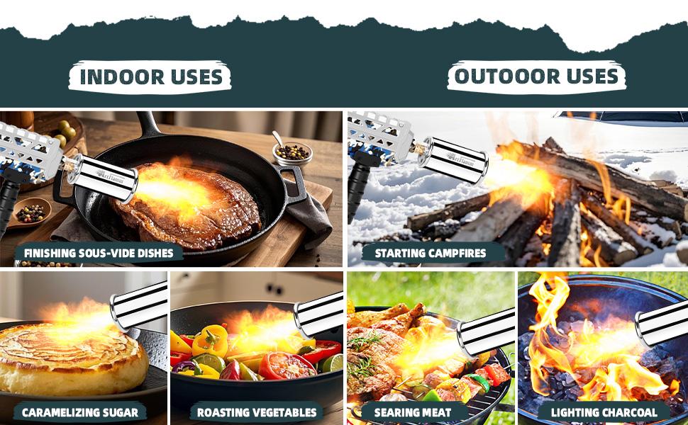 ARTFLAMM Powerful Propane Torch Gun, Multi-use Torch With Adjustable Flame, Blow Torch for Campfire, Fire Pit Starter, Fun Gift (Propane Tank Not Included) fathersdaygift