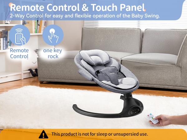 LAREX Baby Swing for Infants | Electric Bouncer for Babies,Portable Swing for Baby Boy Girl,Remote Control Indoor Baby Rocker with 5 Sway Speeds,1 Seat Positions,10 Music and Bluetooth SummerVibes