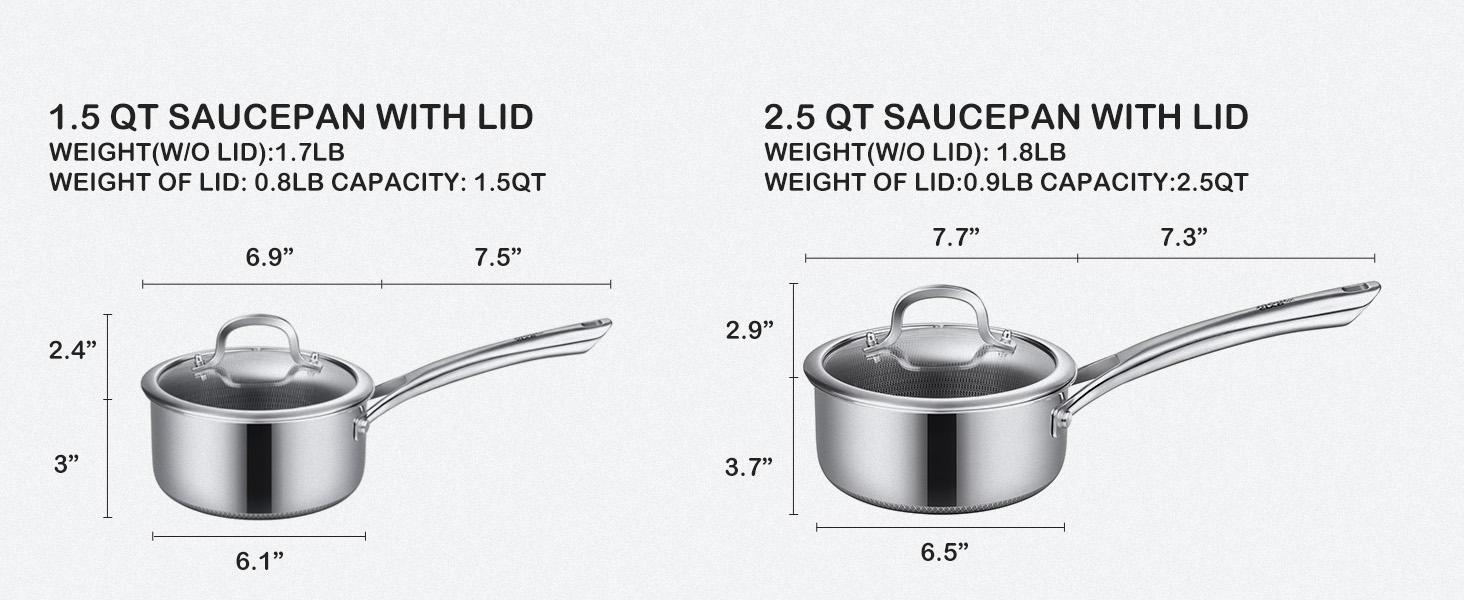 SNOWCLAD 10-Pcs Pots and Pans Set with Lids – Nonstick Stainless Steel Kitchen Cookware Set, Dishwasher Safe, Non-Toxic, Induction Ready & PFOA Free SNOWCLAD 10-Pcs Pots and Pans Set with Lids – Nonstick Stainless Steel Kitchen Cookware Set, Dishwasher Safe, Non-Toxic, Induction Ready & PFOA Free