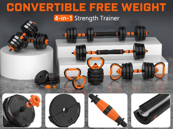 Bearbro 44lb/66lb/88lb 4-in-1 Adjustable Dumbbells Set Free Weight Set with Connector Used as Barbell, Kettlebells, Push up Stand, Fitness Exercises for Home Gym Suitable Men/Women,dealsforyoudays Bearbro 44lb/66lb/88lb 4-in-1 Adjustable Dumbbells Set Free Weight Set with Connector Used as Barbell, Kettlebells, Push up Stand, Fitness Exercises for Home Gym Suitable Men/Women,dealsforyoudays