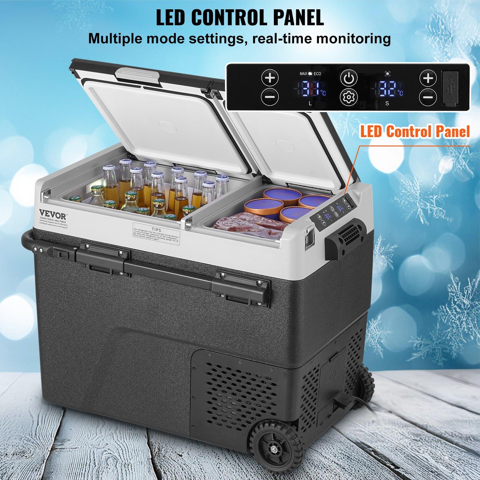 【FathersDayGift】 VEVOR Portable Car Refrigerator, 12 Volt Car Refrigerator Fridge, 58 L / 61.5 QT Dual Zone Portable Freezer, -4℉-68℉ Adjustable Temperature, Compressor Cooler for Home, Outdoor, Camping, RV, Car 【FathersDayGift】 VEVOR Portable Car Refrigerator, 12 Volt Car Refrigerator Fridge, 58 L / 61.5 QT Dual Zone Portable Freezer, -4℉-68℉ Adjustable Temperature, Compressor Cooler for Home, Outdoor, Camping, RV, Car