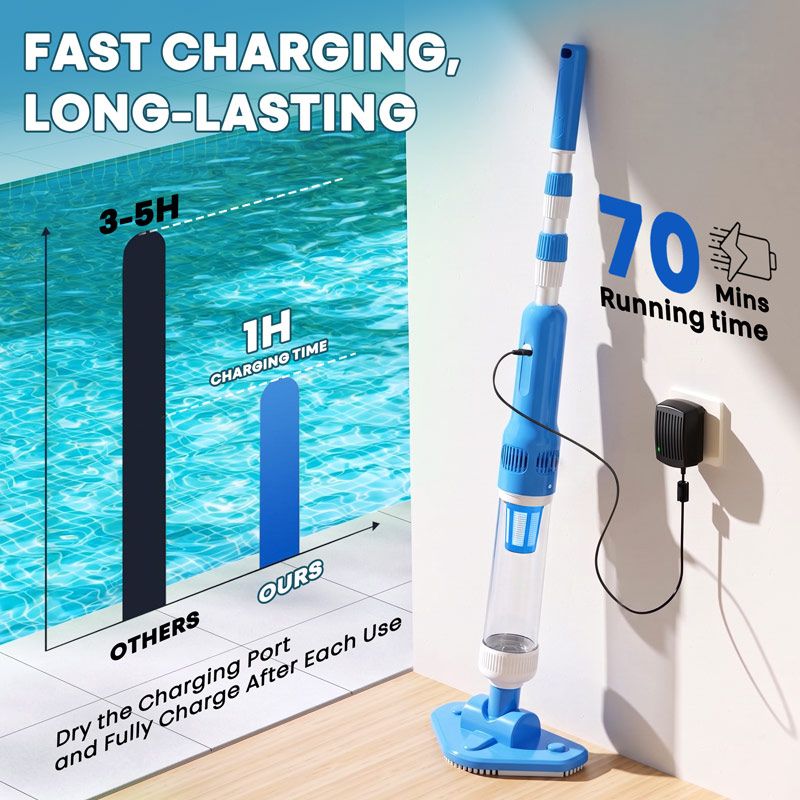 itoolmax 3 in 1 pro cordless pool vacuum cleaner fast charging