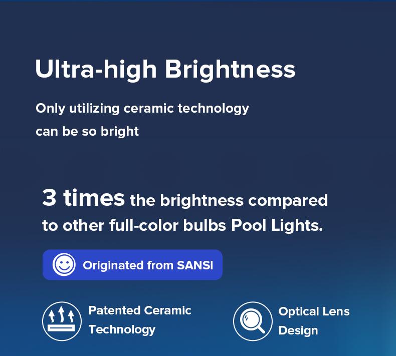 SANSI RGB Pool Lights with RF Remote & Timer &ndash; Waterproof, Battery Operated, Flash/Fade/Smooth Modes, Magnetic & Suction Installation &ndash; Portable for Showers, Pools, Outdoors &ndash; Perfect for Garden SummerVibes