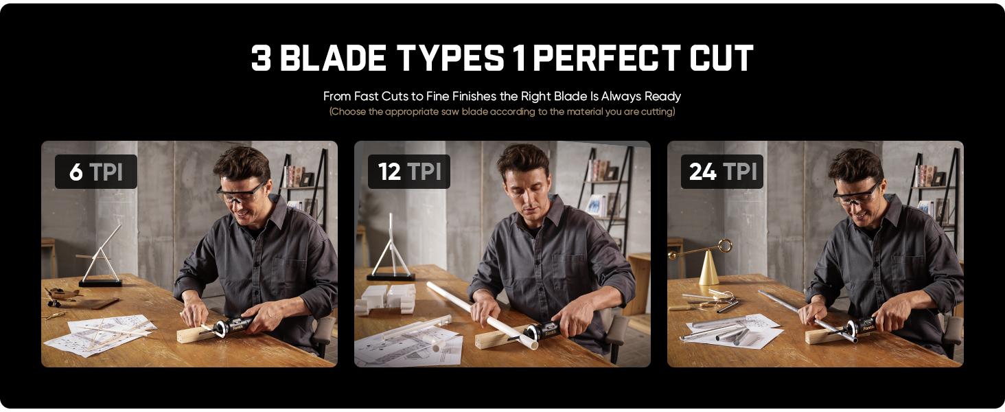 【FathersDayGift】Fanttik R11 Pro Brushless Cordless Mini Reciprocating Saw, 0–2200 SPM Variable Speed, Type-C Fast Charging, Tool-Free Blade Change, 5-Blade Kit for Wood, Metal & PVC