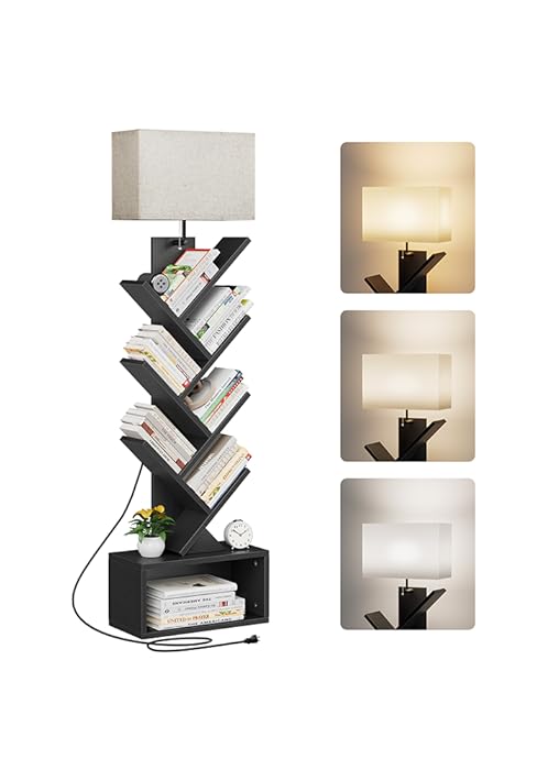 6 Tier Tree Bookshelf with Light