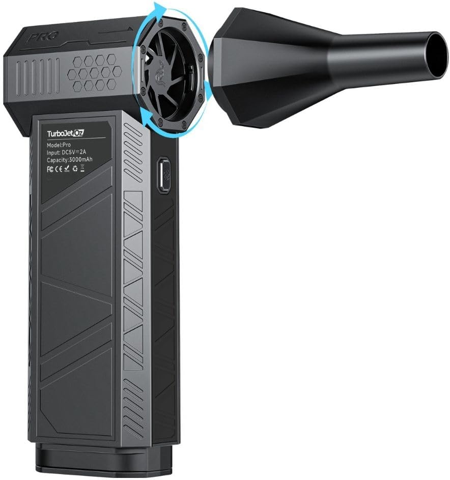 Wireless Jet Fan: 130,000 RPM Super Power Blower & Vacuum Kit 