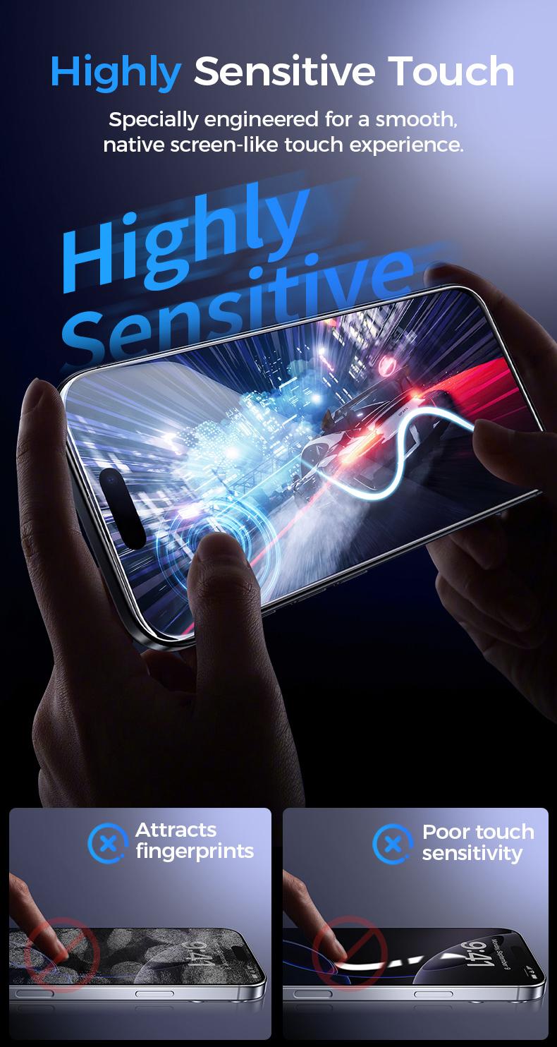 MAGIC JOHN Premium Upgraded Privacy Screen Protector Dustproof Bubble-Free Design Ultra-Clear for iPhone & Samsung