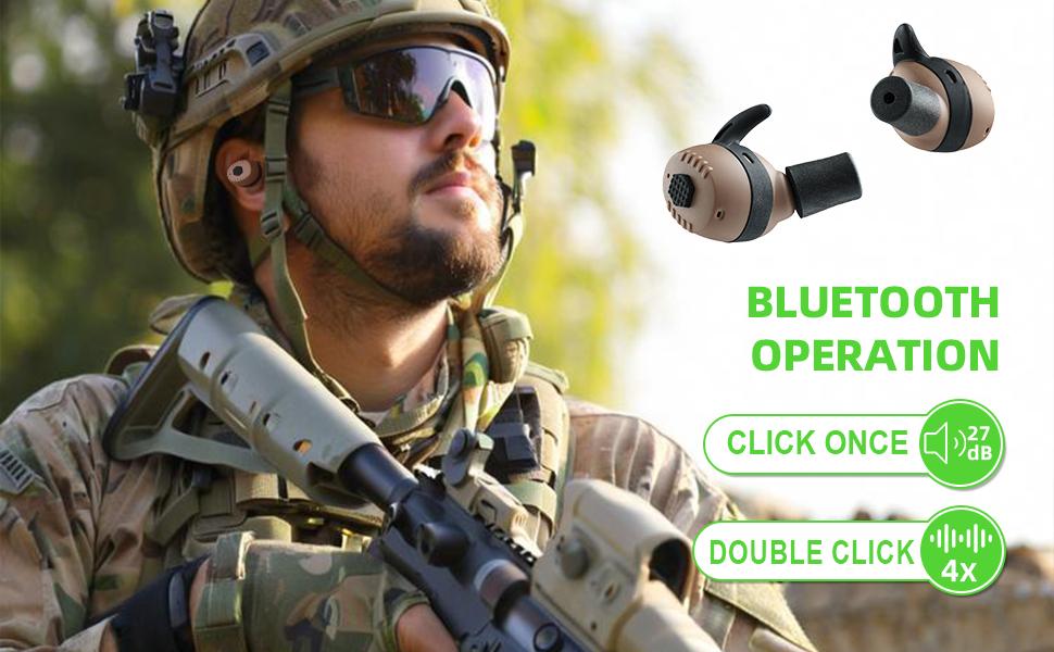 (A Free gift) ARM NEXT FieldOps Tactical Earbuds E30 Hearing Protection with Bluetooth, 31dB Noise Reduction for Shooting Wireless Tactical Earbuds with Sound Pickup, Bluetooth 5.4, 50H Playtime, LED Display, for Hunting & Work outdoorfun fathersdayg
