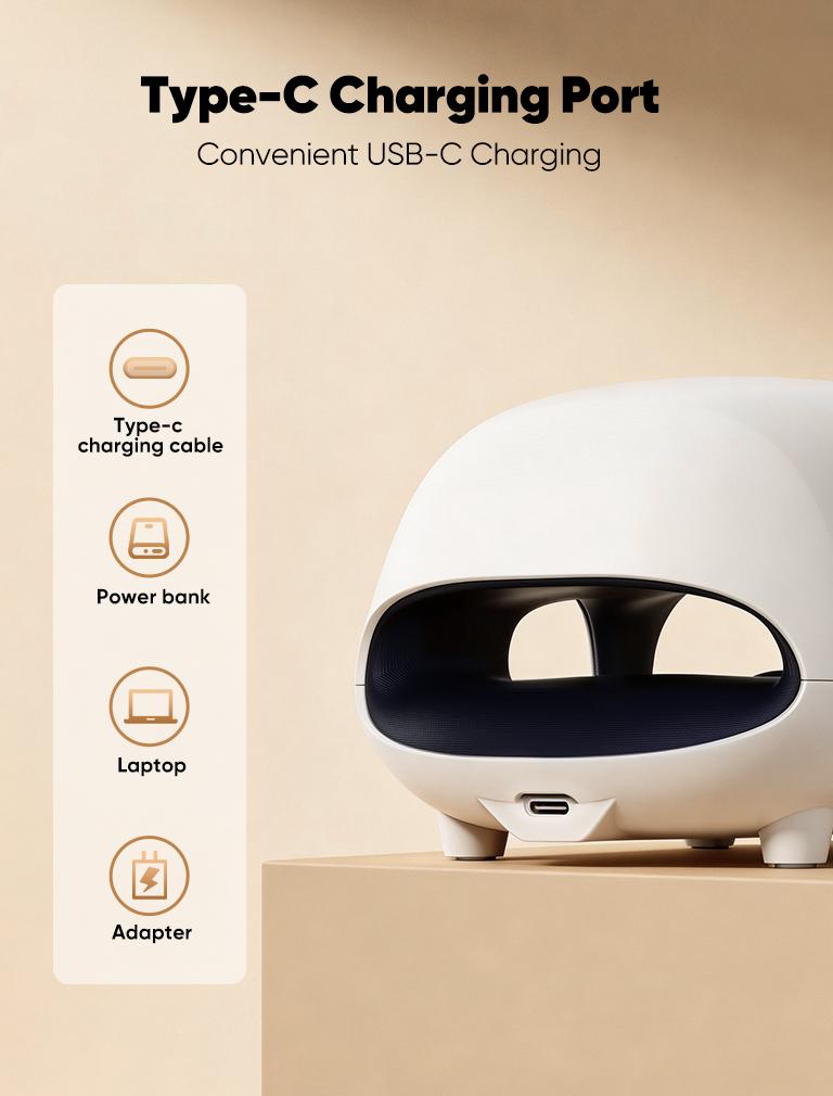 CINCOM Portable Hand Massager, Cordless, Advanced Airwave Technology, Customized Mode & Heating Function, Long-Lasting Battery Life, Auto-Off Feature, Perfect for Daily Relaxation, Comfort, White, Ideal Gift for Christmas & Birthday,summerwins