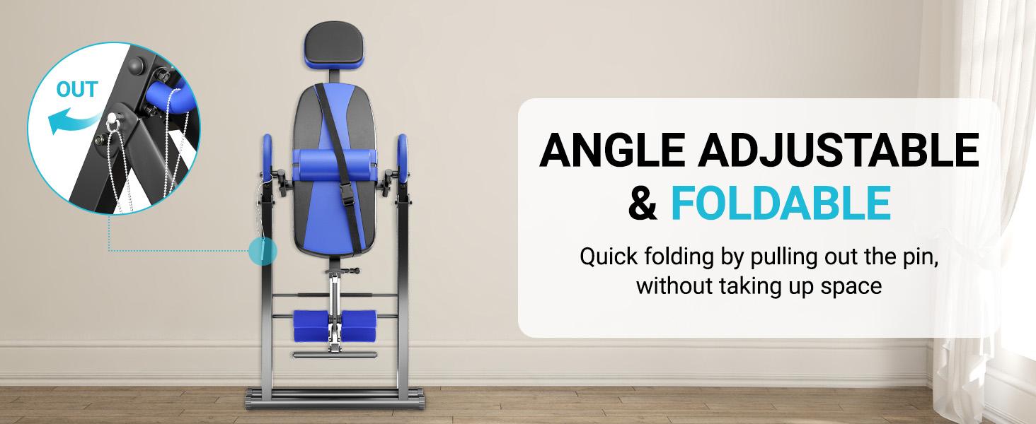 YOLEO Gravity Heavy Duty Inversion Table for Pain Relief Therapy with Headrest & Adjustable Protective Belt Back Stretcher Machine YOLEO Gravity Heavy Duty Inversion Table for Pain Relief Therapy with Headrest & Adjustable Protective Belt Back Stretcher Machine