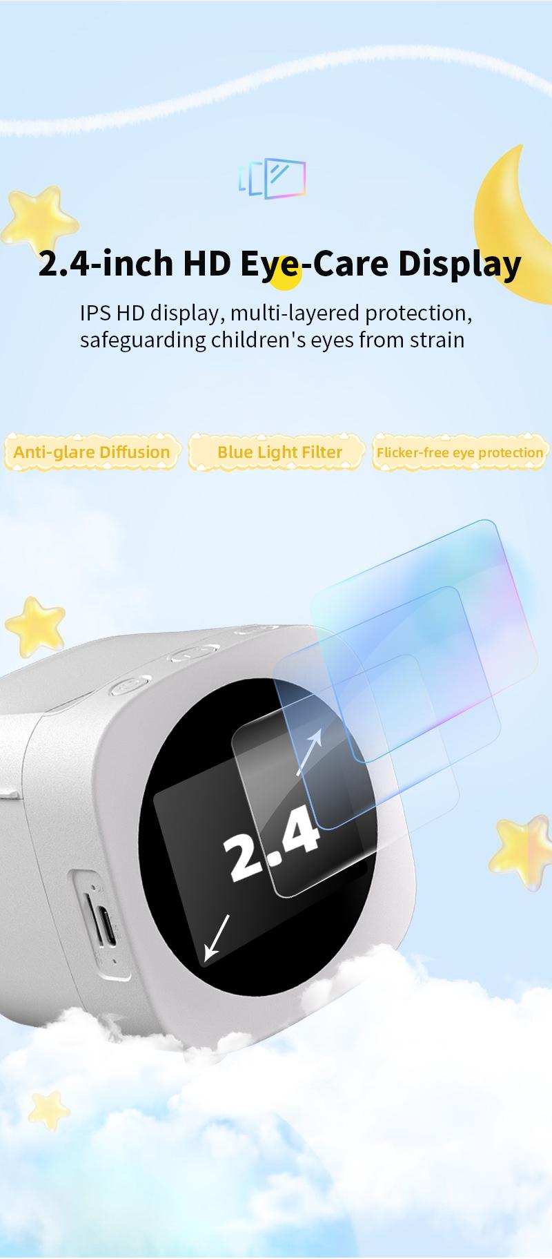 2026 New Product Smart AI Voice Sticker Printer Box, Magic Thermal Sticker Maker with Display, Inkless Portable Sticker Box for Home, Office, Study & DIY Projects, 5 Rolls Paper Included
