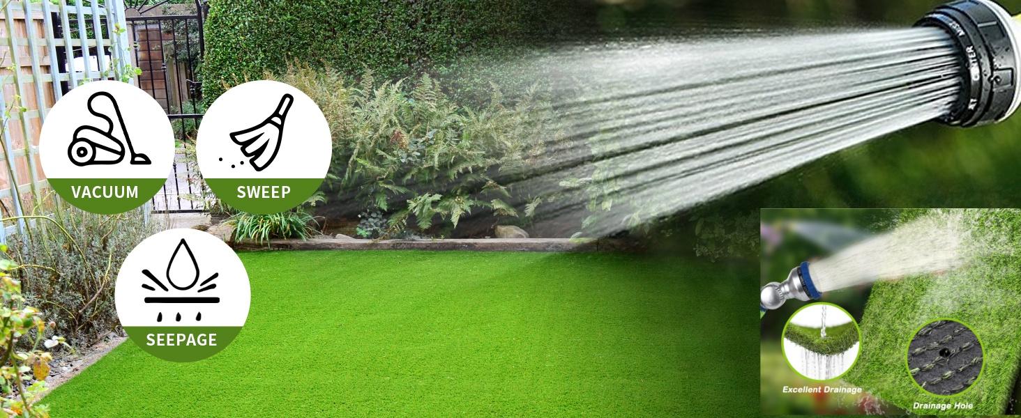 Petgrow Realistic Artificial Grass Turf -5FTX10FT(50 Square FT), Thick Fake Grass Pet Dog Mat Pad with Drain Holes- Indoor Outdoor Astroturf Garden Lawn Landscape Balcony Synthetic Faux Grass Petgrow Realistic Artificial Grass Turf -5FTX10FT(50 Square FT), Thick Fake Grass Pet Dog Mat Pad with Drain Holes- Indoor Outdoor Astroturf Garden Lawn Landscape Balcony Synthetic Faux Grass