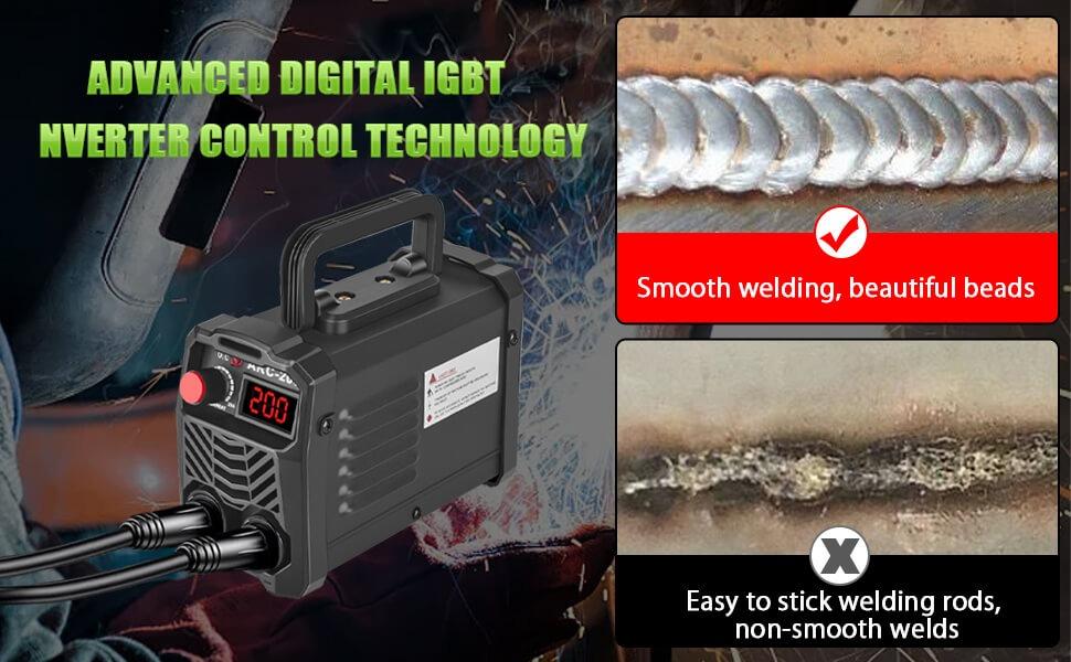 GNI IGBT Inverter Stick Welding Machine, 110V Super Mini Portable Welder with 20PCS Rods, Hot Start, Arc Force & Anti-Stick, for 1/16"-1/8" Rods, Includes 2 Chip Hammers & Gloves, Industrial Tools & Hardware Equipment, Welding Machines