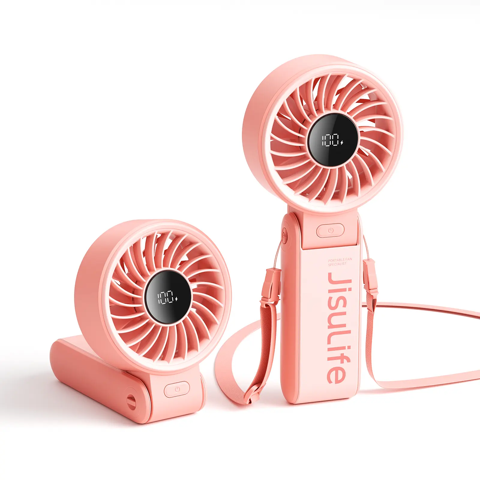  3-in-1 Portable Mini Fan – 5000mAh Rechargeable, 5 Speeds, Handheld, Desk & Neck Fan for Travel & Outdoor Use