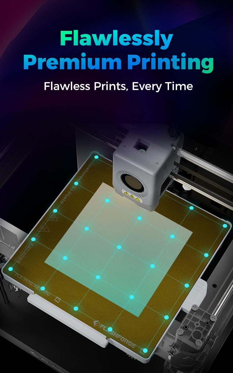 Flashforge AD5X 3D Printer - Multi-Color, High Speed 600mm/s, with Display Screen, 1 Count, Black