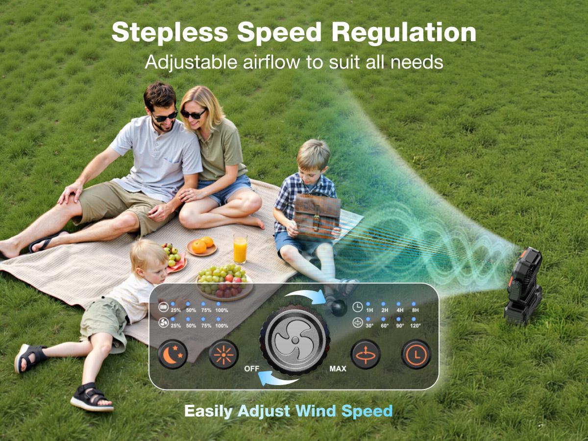 OGERY 2026 Upgraded Camping Fan, 30000mAh Rechargeable Fan with LED Lights & 270° Pivot, Remote Control Shaking Head Desk Fan for Tent Travel Home Multifunction Outdoor Activities summerwins OGERY 2026 Upgraded Camping Fan, 30000mAh Rechargeable Fan with LED Lights & 270° Pivot, Remote Control Shaking Head Desk Fan for Tent Travel Home Multifunction Outdoor Activities summerwins