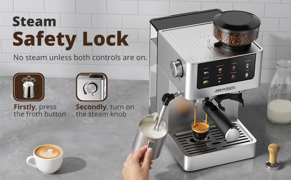 Home 20-Bar Espresso Machine 1 350w, With Color Touchscreen Coffee Machine-BCM2316
