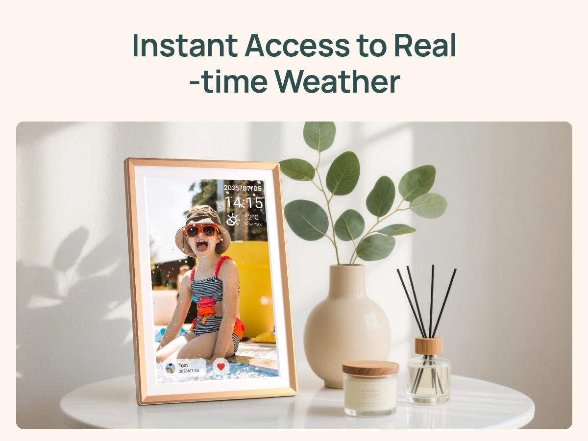 ARZOPA Digital Photo Frame 10.1/14/15.6 Inch Share 120s Videos &Photos Anywhere Touch Screen WiFi Digital Picture Frame Smart Frame Video Frame Home Decor Free Unlimited Cloud storage