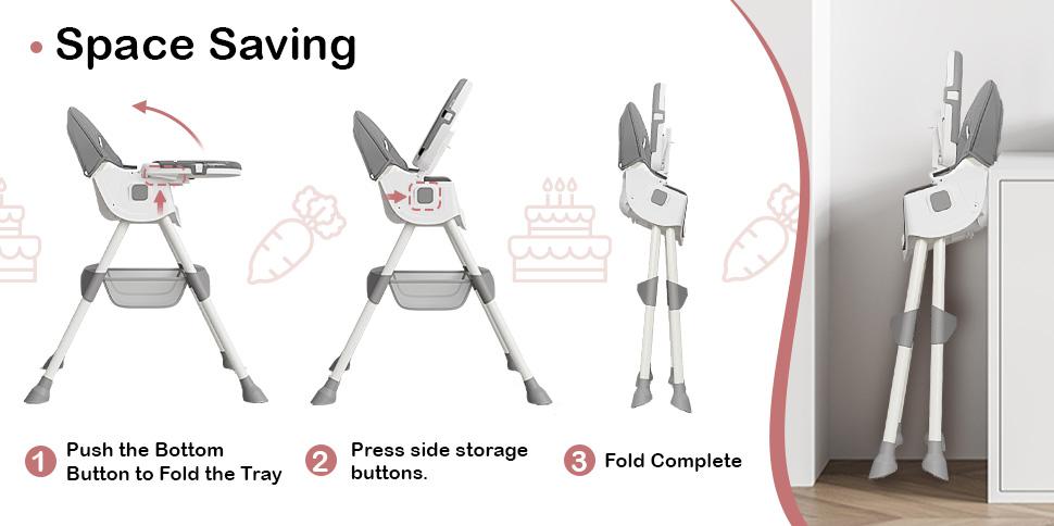 【Mothers Day gift】Baby High Chair 6 in 1 Convertible High Chair with 5-Point Safety Harness, Adjustable Dining Tray, Easy to Clean Surface, Robust Design, #SummerVibes 【Mothers Day gift】Baby High Chair 6 in 1 Convertible High Chair with 5-Point Safety Harness, Adjustable Dining Tray, Easy to Clean Surface, Robust Design, #SummerVibes
