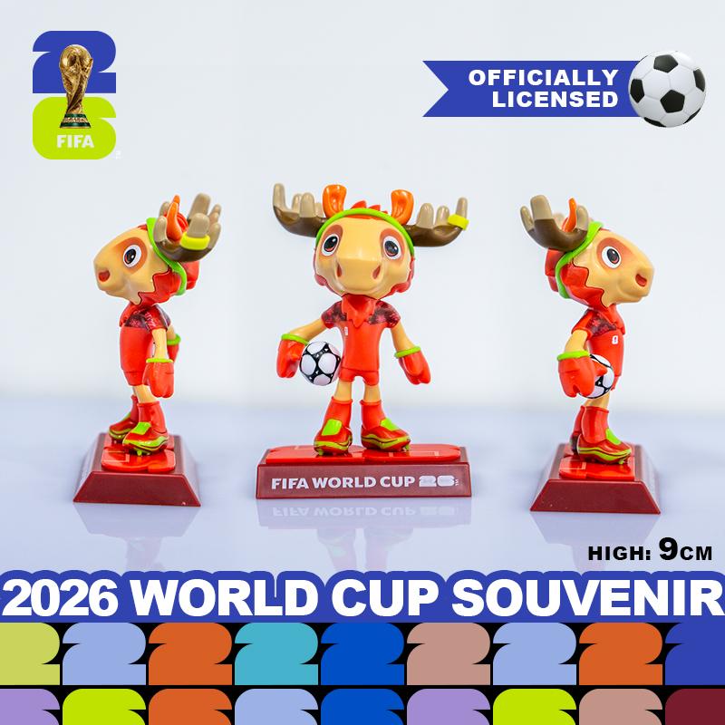 【FIFA Official Licensed】2026 World Cup Mascot Complete Collection Ornaments Canada Maple, Mexico Zayu, USA Clutch 9cm/3.54inch Mini Figures 3Pc Set Collectible Football Souvenir Fan Memorabilia Desktop Decor Trendy Toys Genuine Merchandise 【FIFA Official Licensed】2026 World Cup Mascot Complete Collection Ornaments Canada Maple, Mexico Zayu, USA Clutch 9cm/3.54inch Mini Figures 3Pc Set Collectible Football Souvenir Fan Memorabilia Desktop Decor Trendy Toys Genuine Merchandise