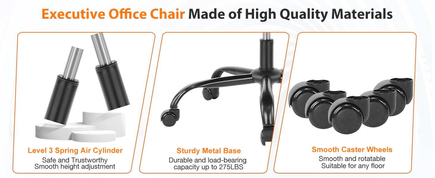 Sweet Furniture Ergonomic Office Chair with Foot Rest and Adjustable Headrest, Mesh Swivel Rolling Task Chair, Height Adjustable, Office Gifts