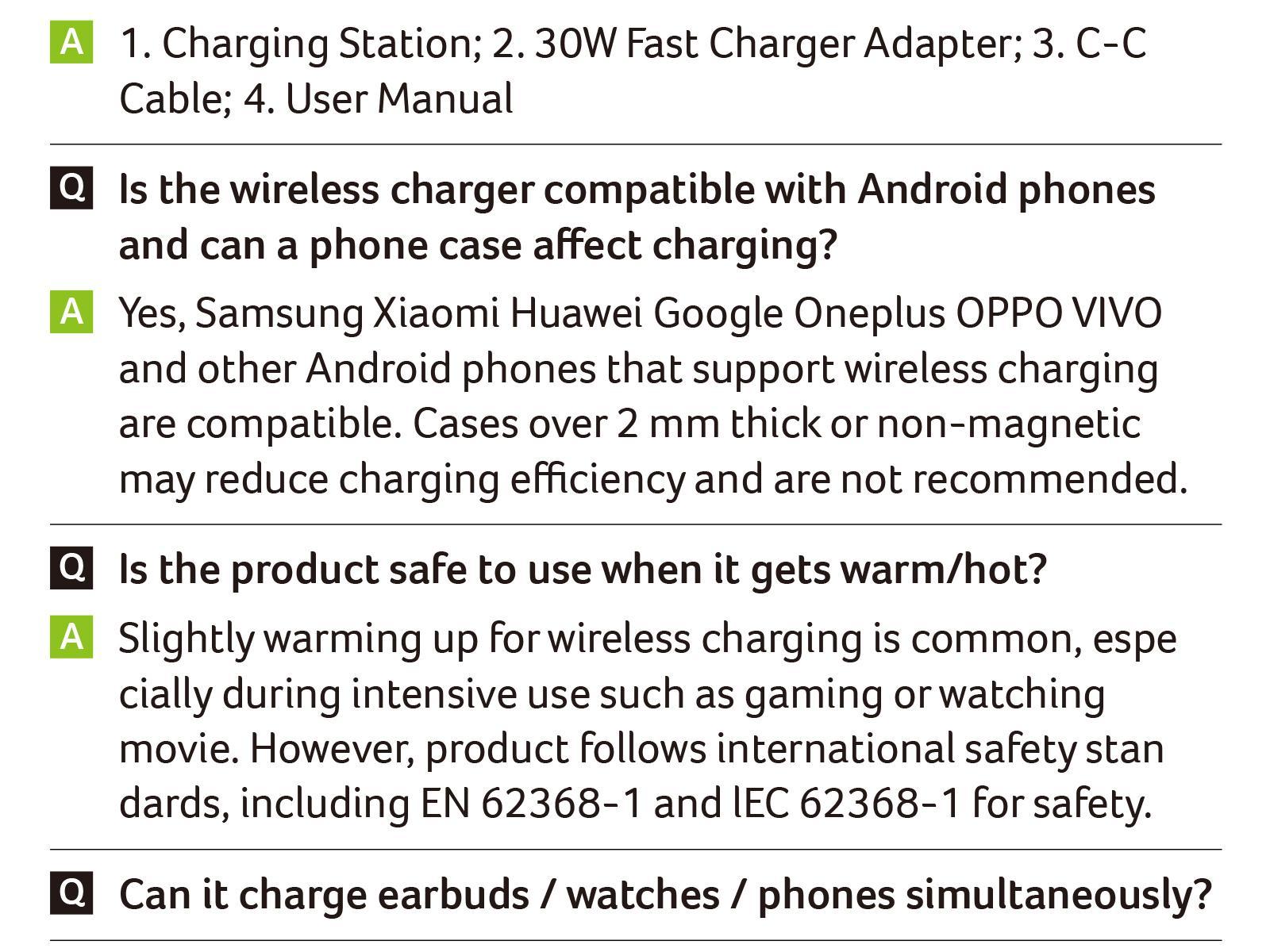 Acer 7 in 1 Wireless Charging Station with Fast Wireless Charger, LED Night Light, Bluetooth Time Sync Clock & Temperature Display, USB-A & USB-C, Magnetic MagSafe &ndash; for iPhone, Android Phone, Apple Watch & AirPods, Gift