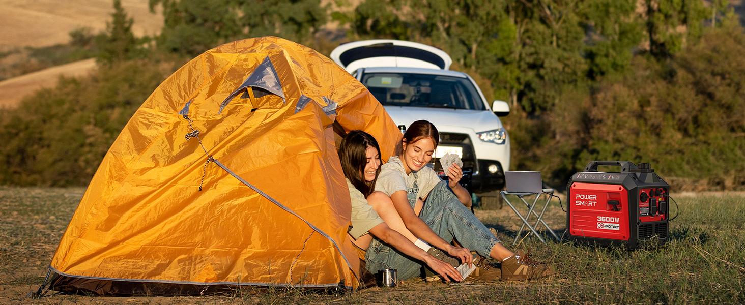 PowerSmart 3600 Watt Quiet Portable Inverter Generator,Summervibes,Fathersdaygift,RV Ready 30A Outlet,Parallel Capable,Emergency Use Camping, EPA Compliant,Hurricane, Emergency,Safe & Long-lasting usage,All Season(DB5035)