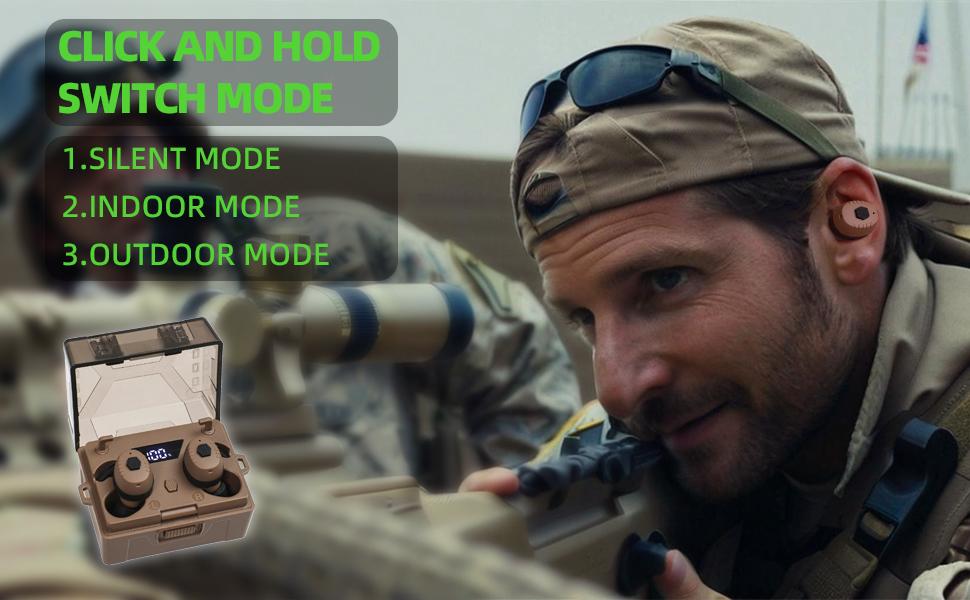 (A Free gift) ARM NEXT FieldOps Tactical Earbuds E30 Hearing Protection with Bluetooth, 31dB Noise Reduction for Shooting Wireless Tactical Earbuds with Sound Pickup, Bluetooth 5.4, 50H Playtime, LED Display, for Hunting & Work outdoorfun fathersdayg