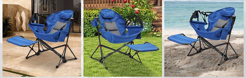 Hammock Recliner Chair, Swing Chair Camping Chair With Pedal, Max 450 lbs Capacity For hammock life Hammock Recliner Chair, Swing Chair Camping Chair With Pedal, Max 450 lbs Capacity For hammock life